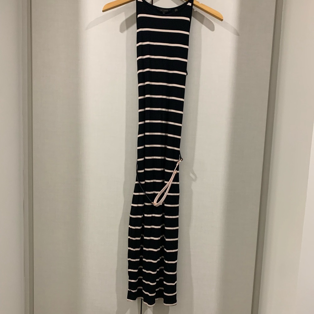 Ted Baker fitted stretch jersey midi dress, size 2